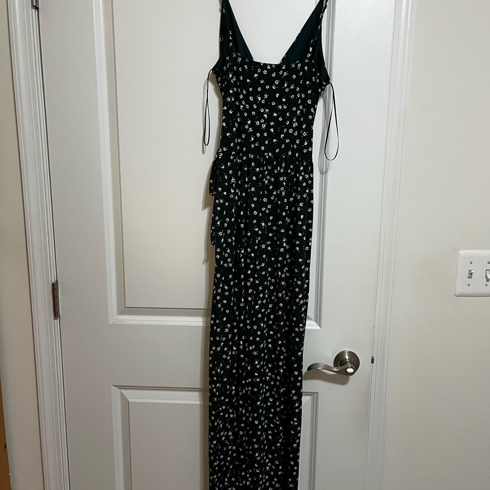 Floral Dark Green Jumpsuit